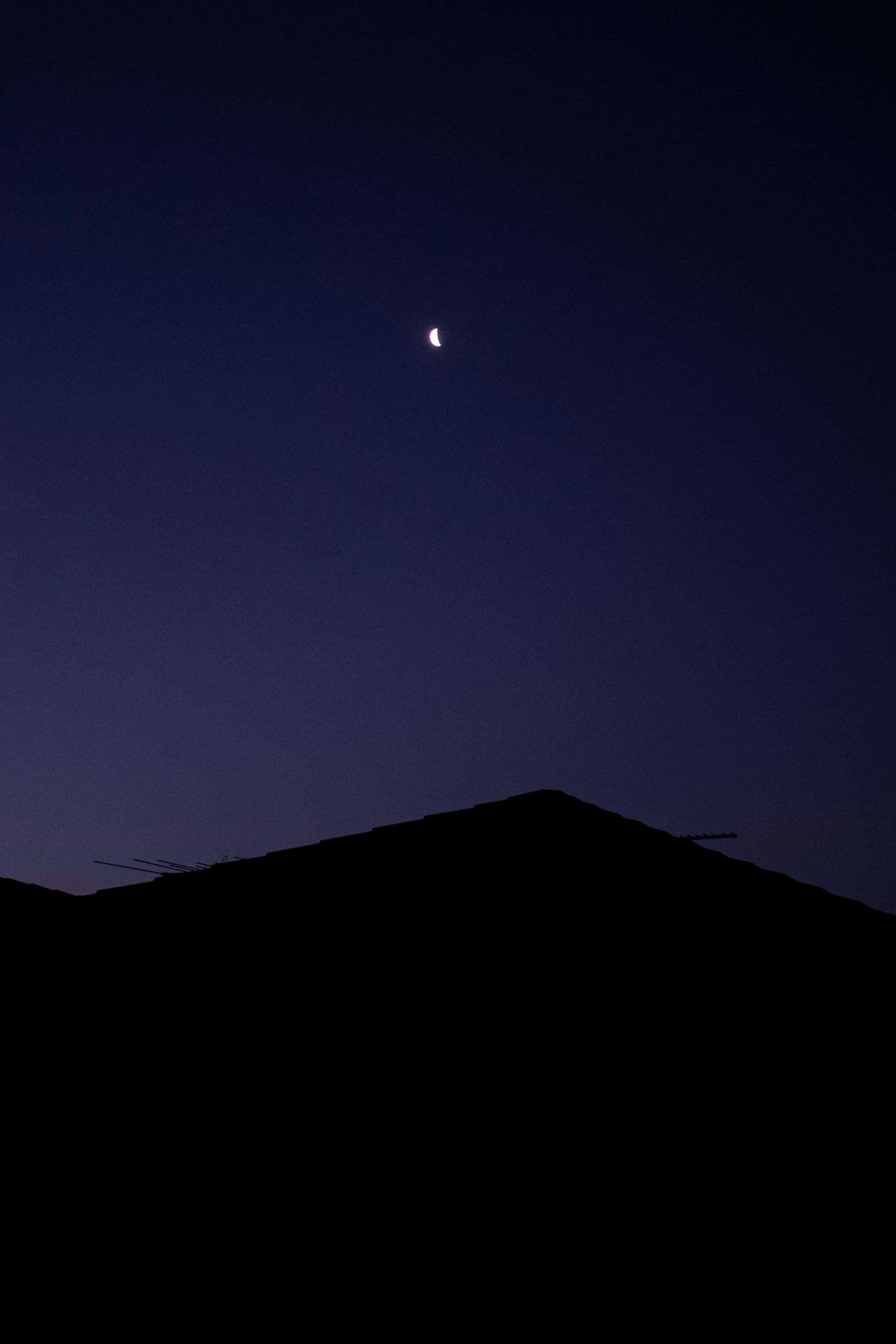 Moon on a clear night sky